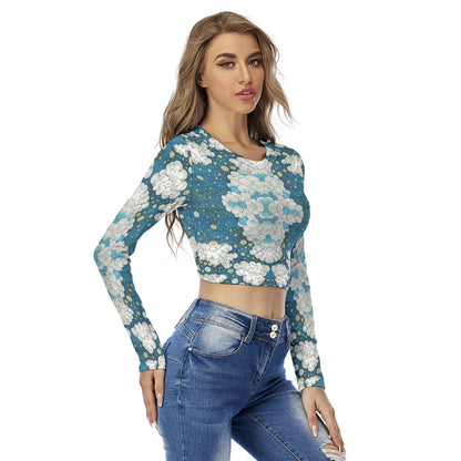 Women's Round Neck Crop Top T-Shirt
