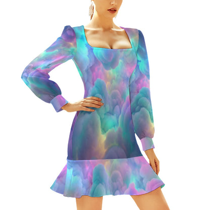 Women's Ruffle Hem Skinny Dress