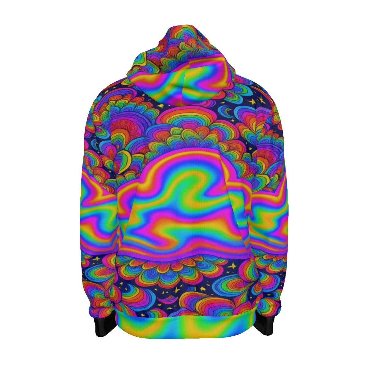 Unisex Zipper Hoodie With Black Lining