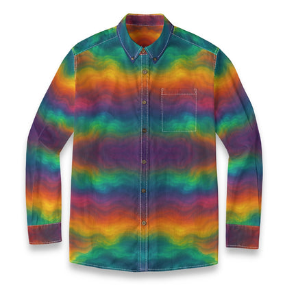 Men's Casual Lapel Long Sleeve Shirt|125GSM Cotton