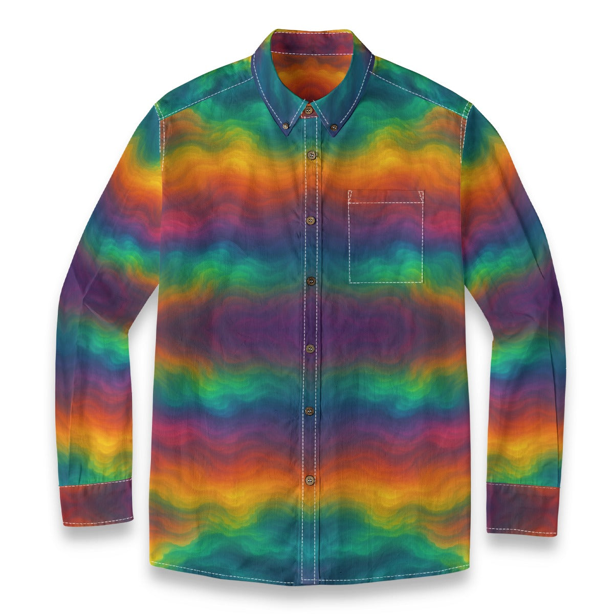 Men's Casual Lapel Long Sleeve Shirt|125GSM Cotton