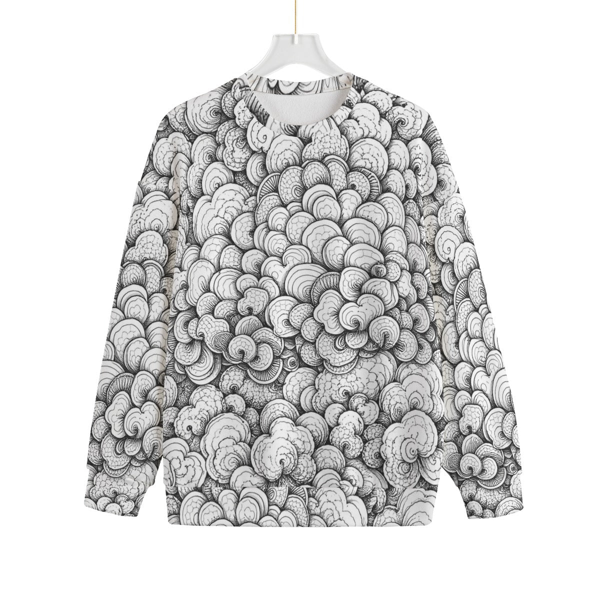 Unisex Drop-shoulder Knitted Fleece Sweater - view 1