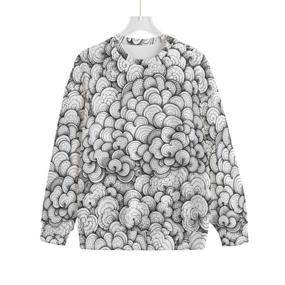 Unisex Drop-shoulder Knitted Fleece Sweater - view 1