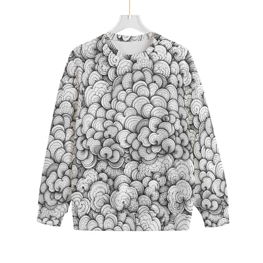 Unisex Drop-shoulder Knitted Fleece Sweater - view 1