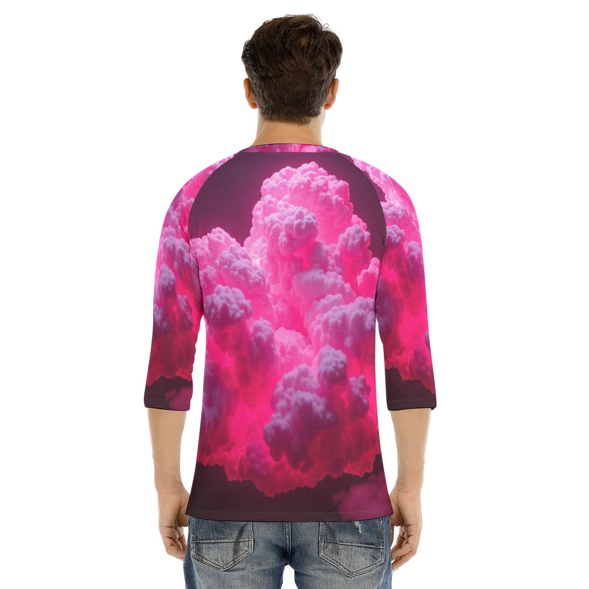 Men's Bracelet Sleeve T-shirt With Button Closure - view 4