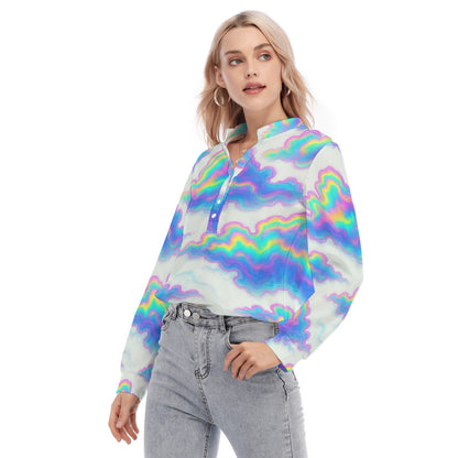 Women's Long Sleeve Blouse With Button Closure