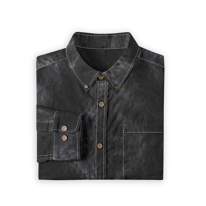 Men's Casual Lapel Long Sleeve Shirt|125GSM Cotton