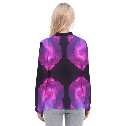 Women's Long Sleeve Blouse With Button Closure