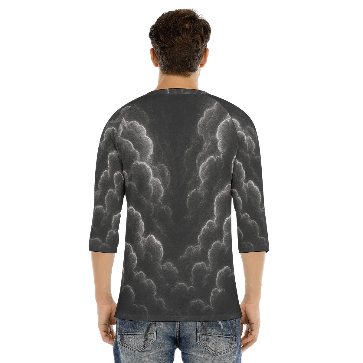 Men's Bracelet Sleeve T-shirt With Button Closure - view 4