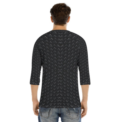 Men's Bracelet Sleeve T-shirt With Button Closure - view 4