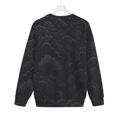 Unisex Drop-shoulder Knitted Fleece Sweater - view 2