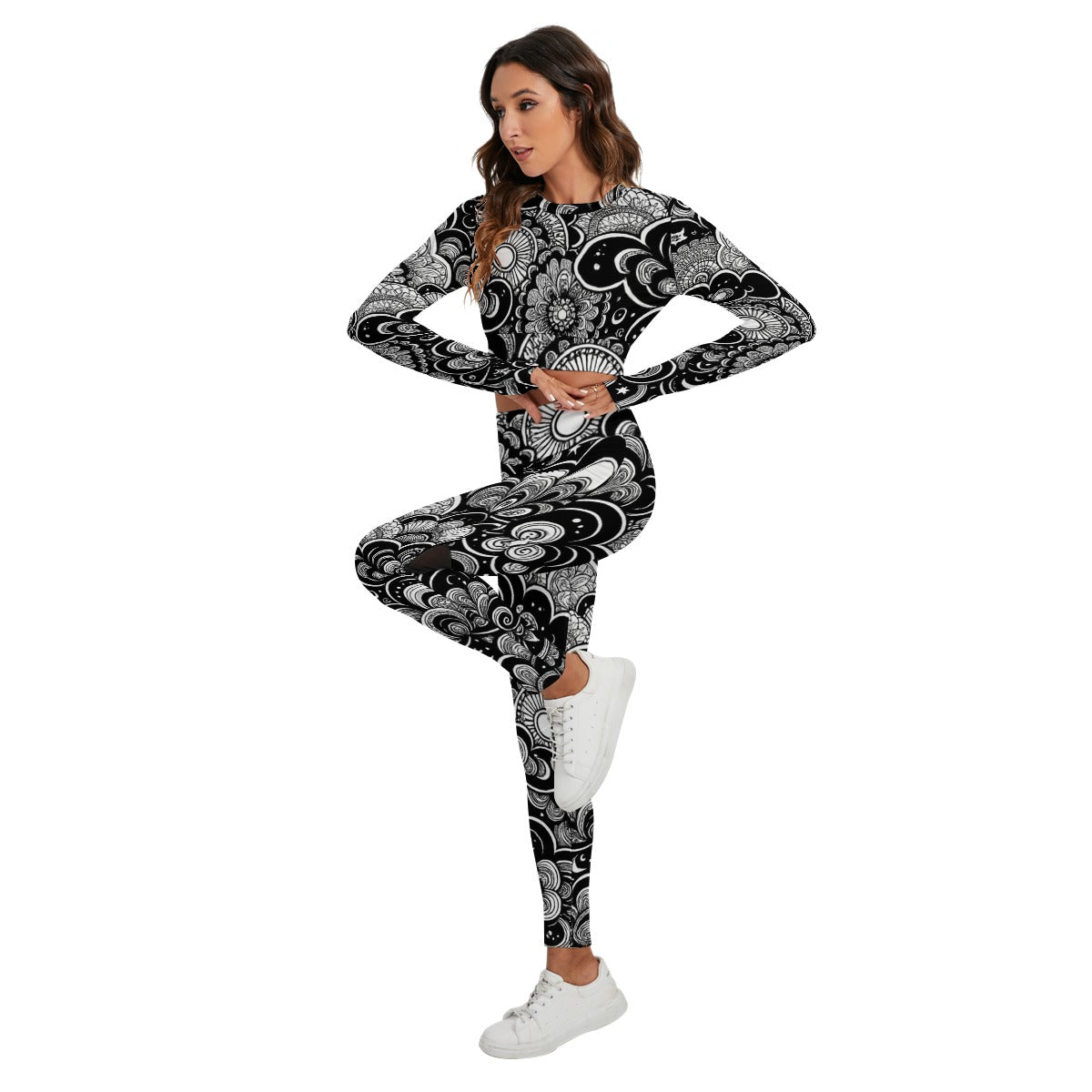 Women's Sport Set With Backless Top And Leggings