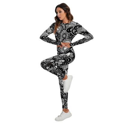 Women's Sport Set With Backless Top And Leggings