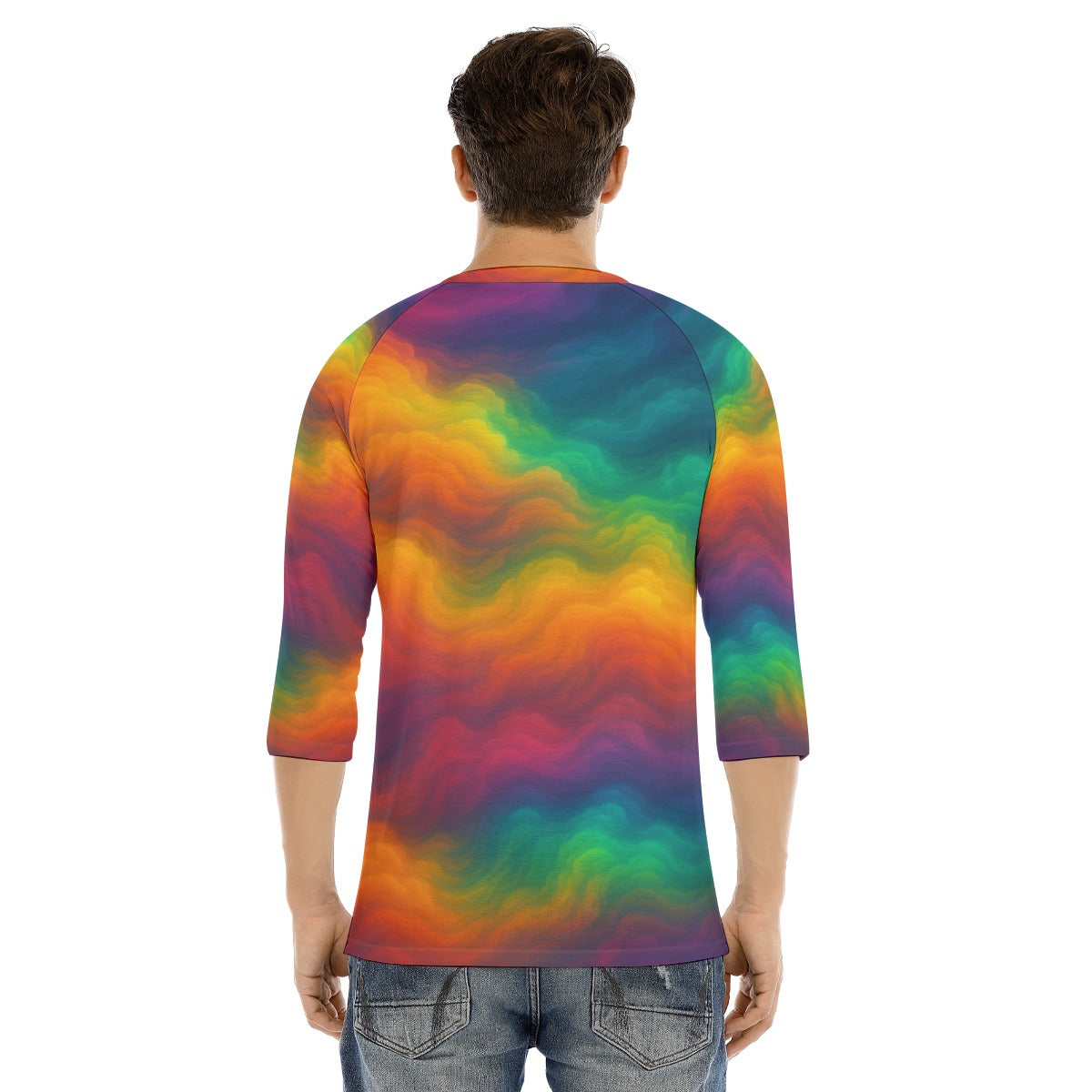 Men's Bracelet Sleeve T-shirt With Button Closure - view 4