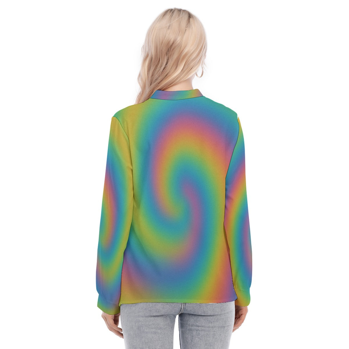 Women's Long Sleeve Blouse With Button Closure