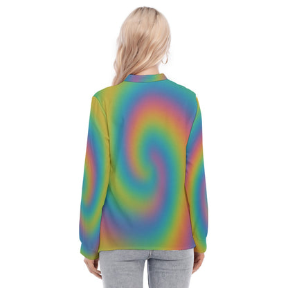 Women's Long Sleeve Blouse With Button Closure