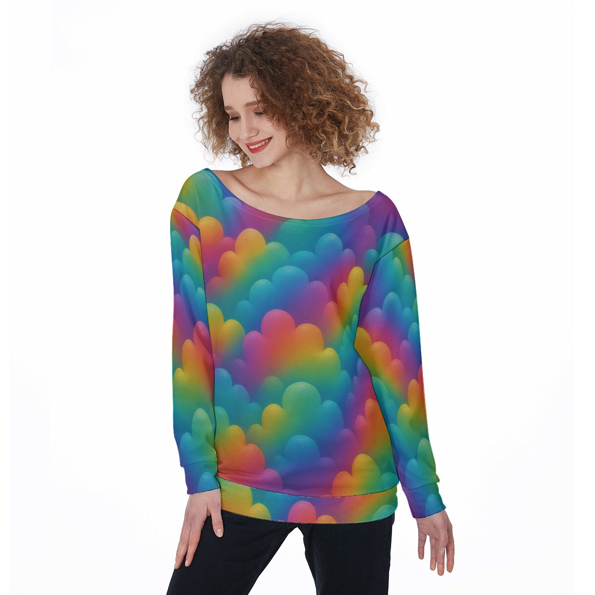 Women's Off-Shoulder Sweatshirt