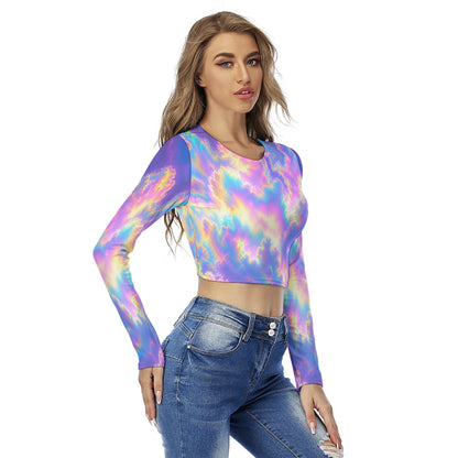 Women's Round Neck Crop Top T-Shirt