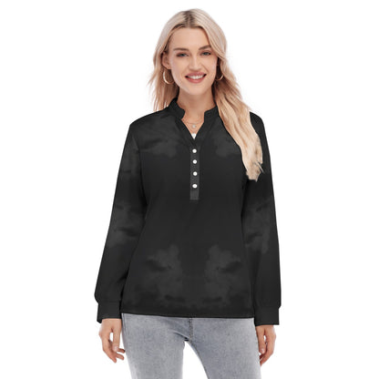 Women's Long Sleeve Blouse With Button Closure