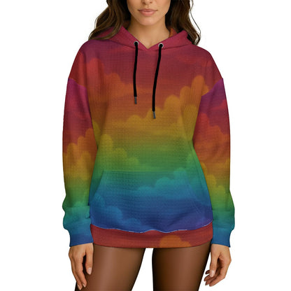 Women's Thick Waffle Knit Hoodie