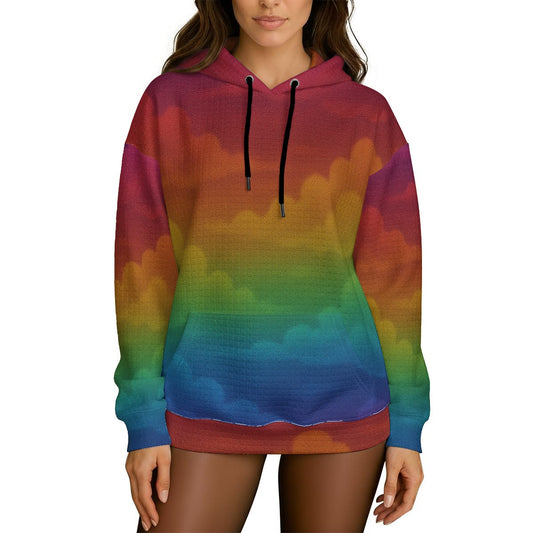 Women's Thick Waffle Knit Hoodie