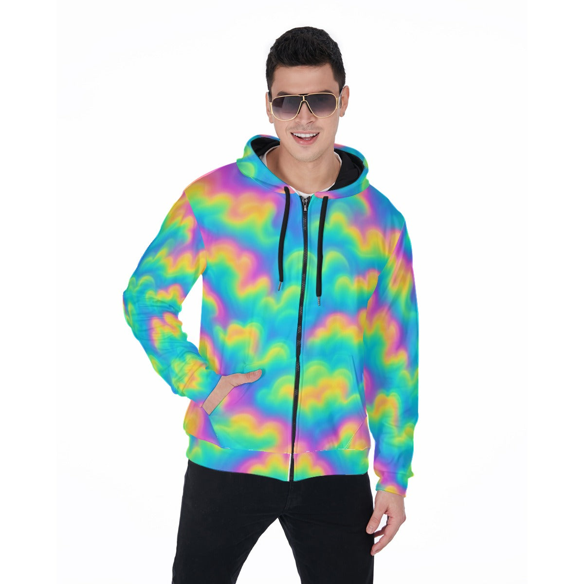 Unisex Zip Up Hoodie With Pocket