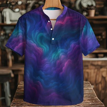 Men's Henley Shirt With Chest Pocket