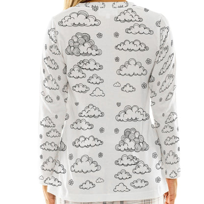 Women's Loose V-Neck T-Shirt With Long Sleeve