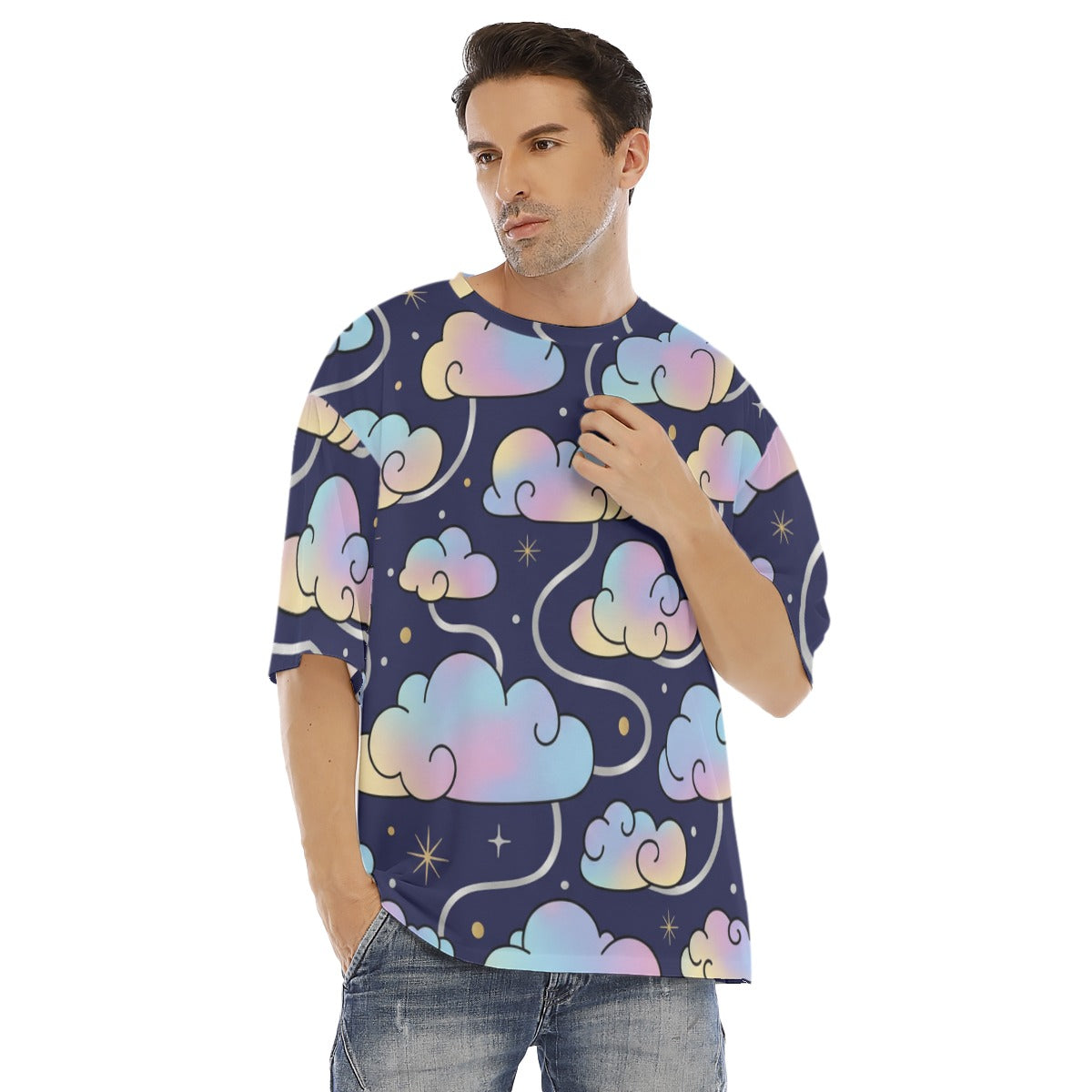 Men's Drop Shoulder T-shirt With Short Sleeve