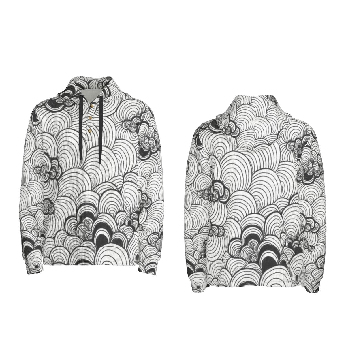 Men's Half Button Hoodie