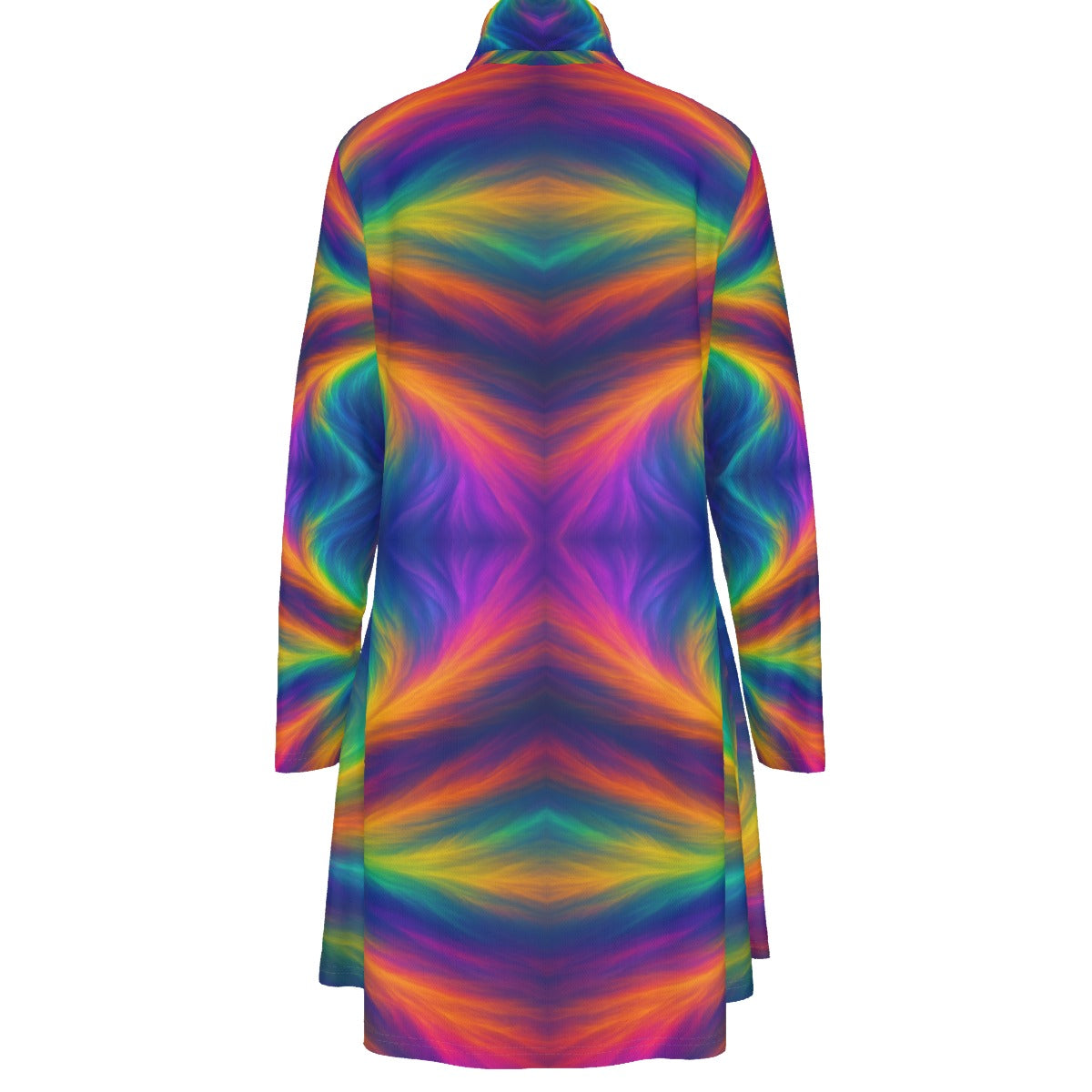 Women's High Neck Dress With Long Sleeve