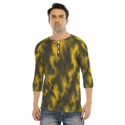 Men's Bracelet Sleeve T-shirt With Button Closure - view 1