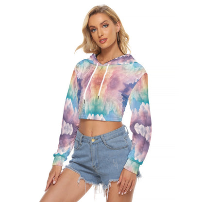 Women's Crop Top Hoodie|Velvet