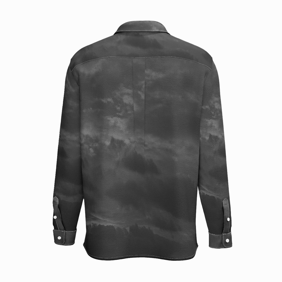 Men's Business Lapel Long Sleeve Shirt With Pocket|110GSM Imitation Flax