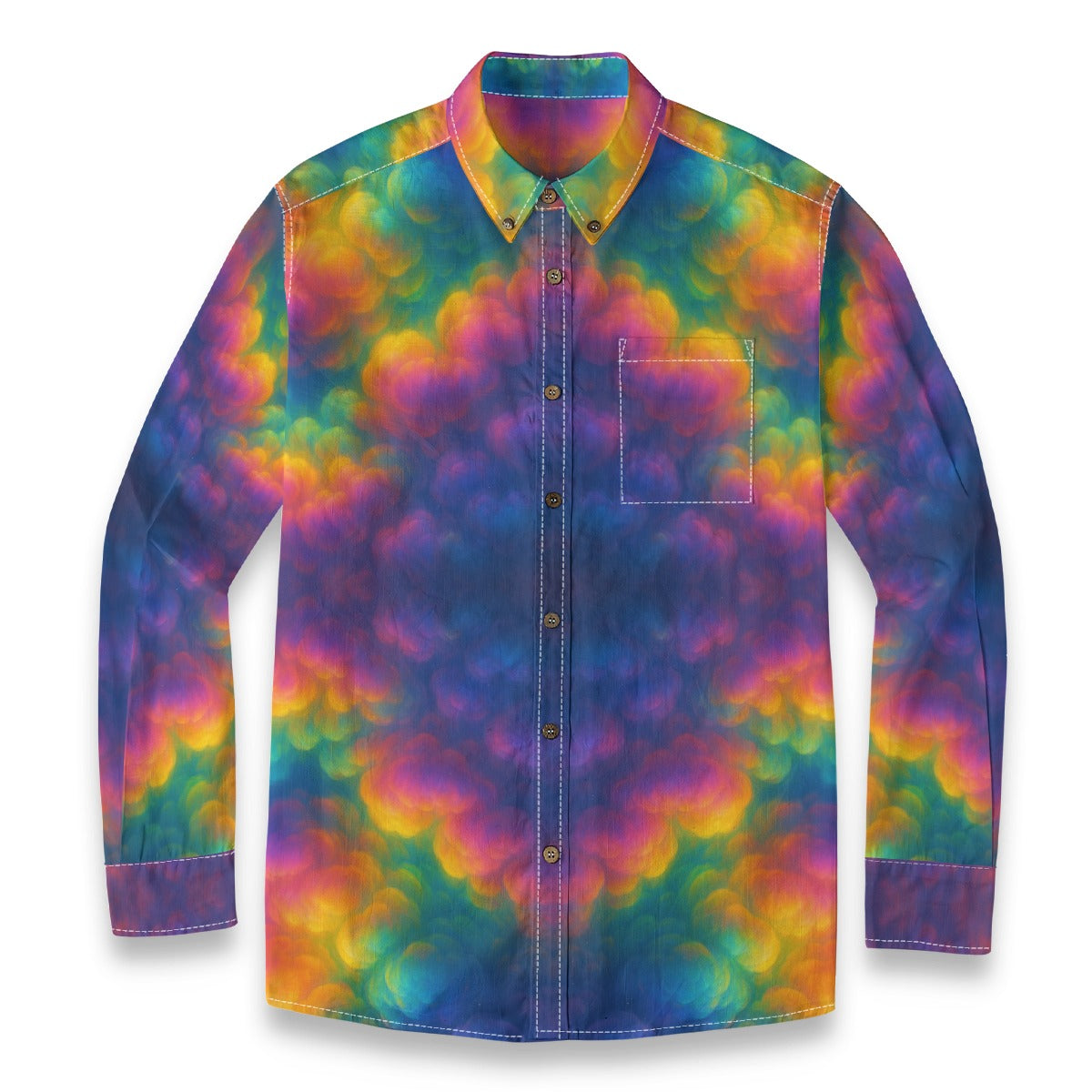 Men's Casual Lapel Long Sleeve Shirt|125GSM Cotton