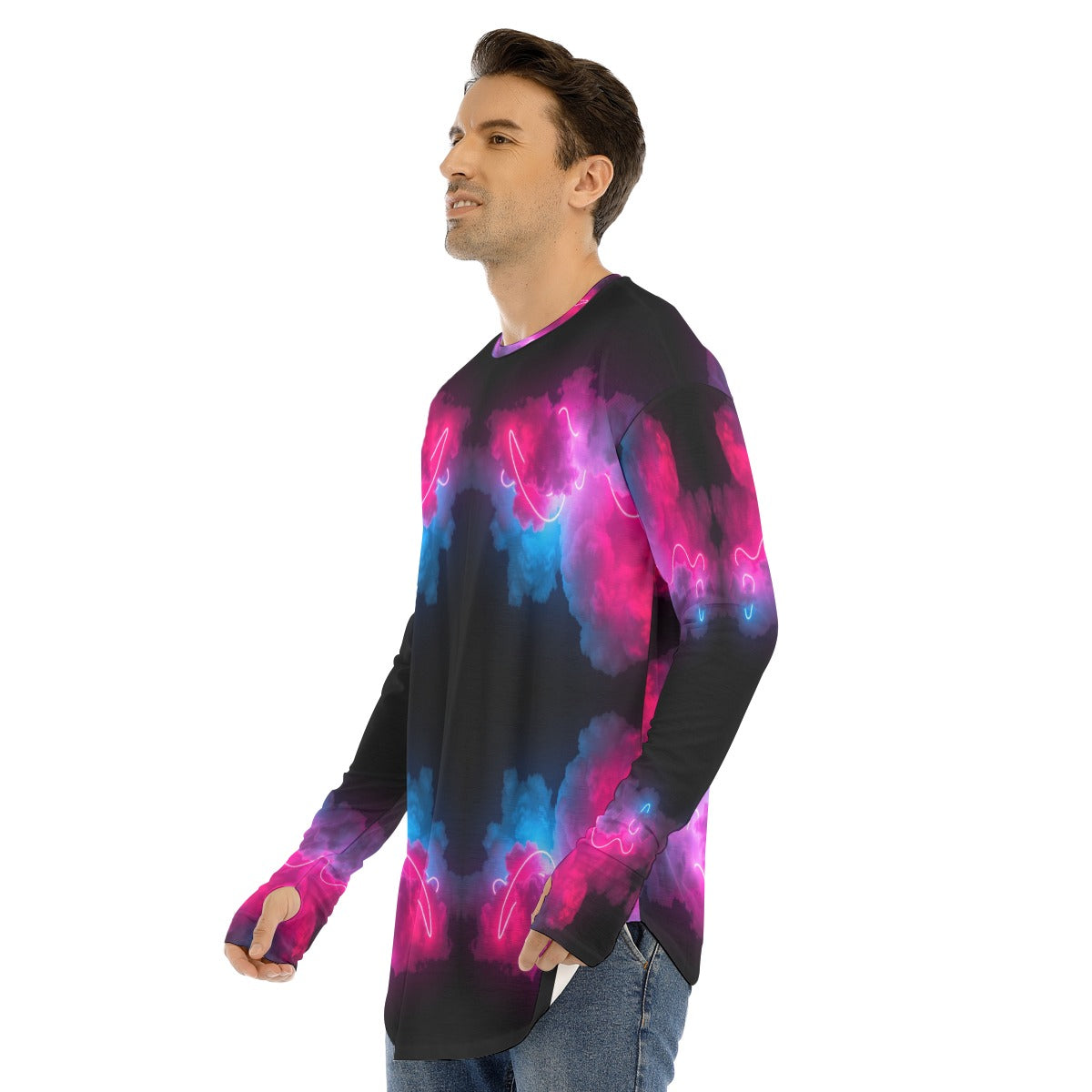 Men's Fingerless Long Sleeve T-shirt