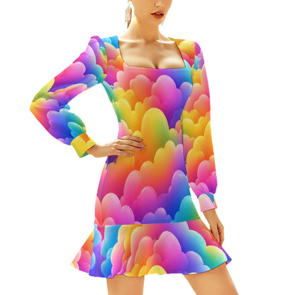Women's Ruffle Hem Skinny Dress