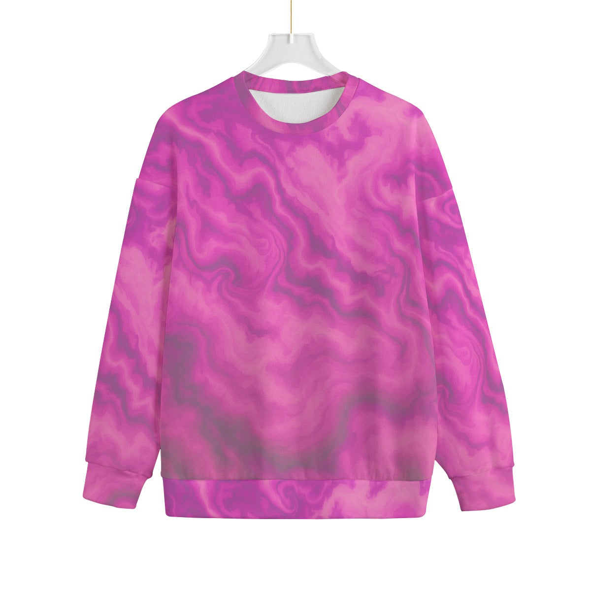 Unisex Drop-shoulder Knitted Fleece Sweater - view 1