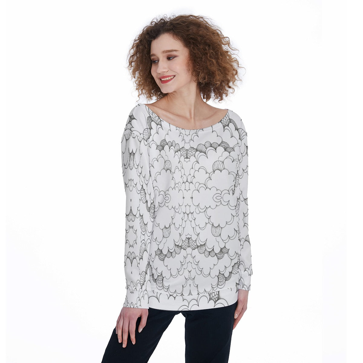 Women's Off-Shoulder Sweatshirt