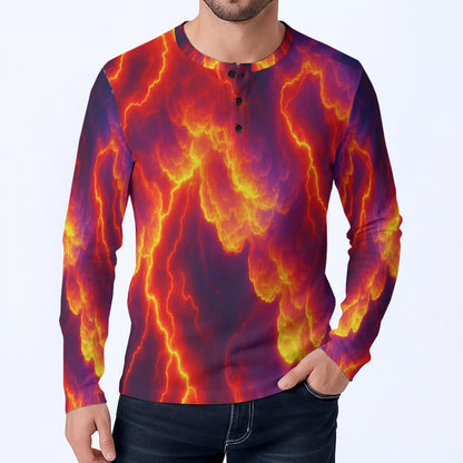 Men's Classic Long-Sleeve Henley Shirt