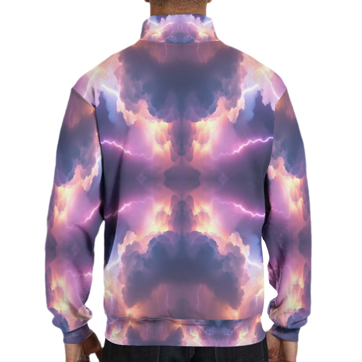 Men's Hidden Half-Zip Placket Hoodie