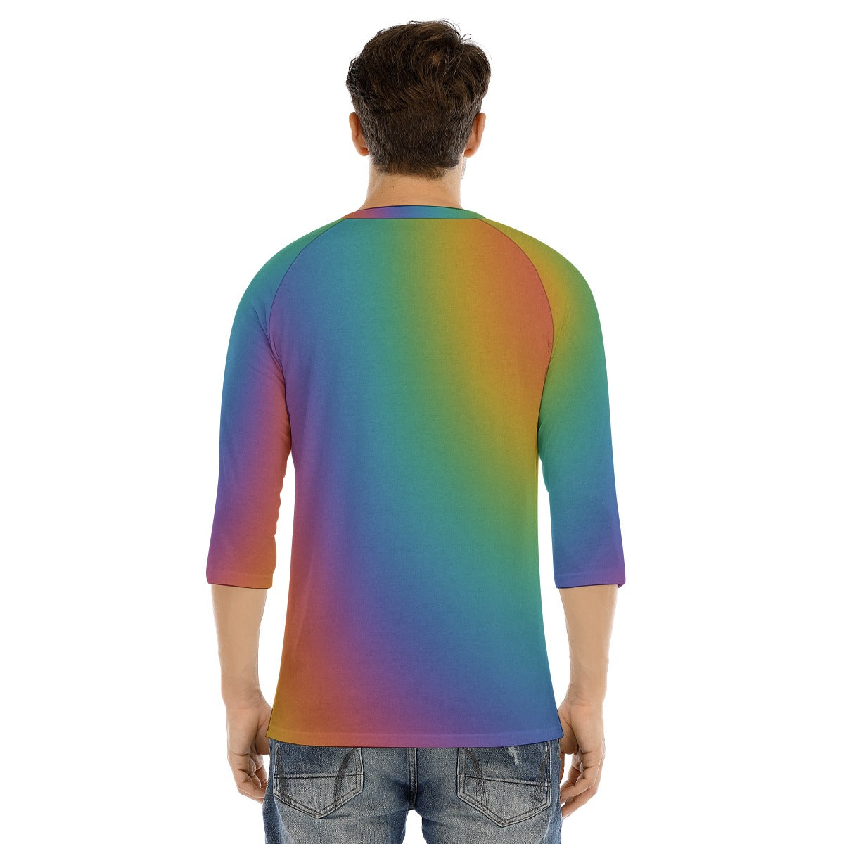 Men's Bracelet Sleeve T-shirt With Button Closure - view 4