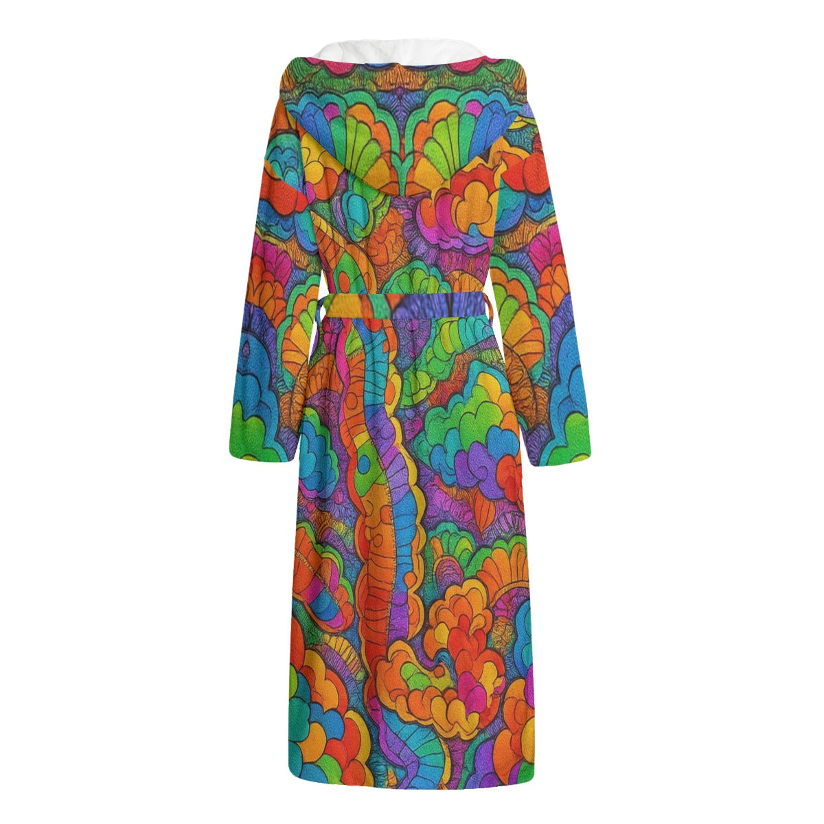 Unisex Flannel Hooded bathrobe