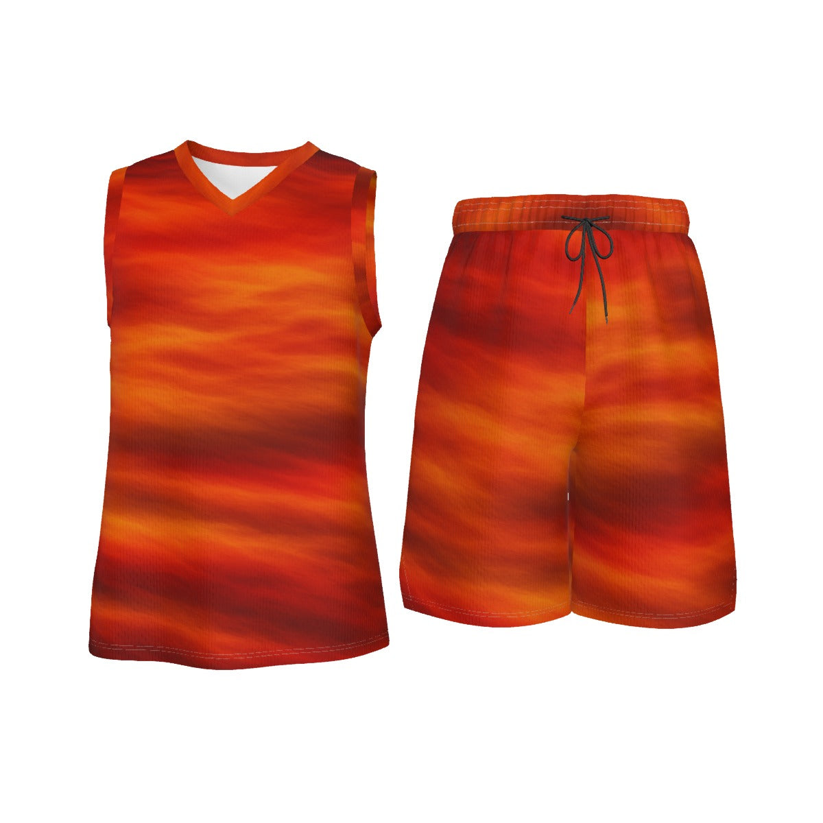 Men's V Neck Basketball Suit