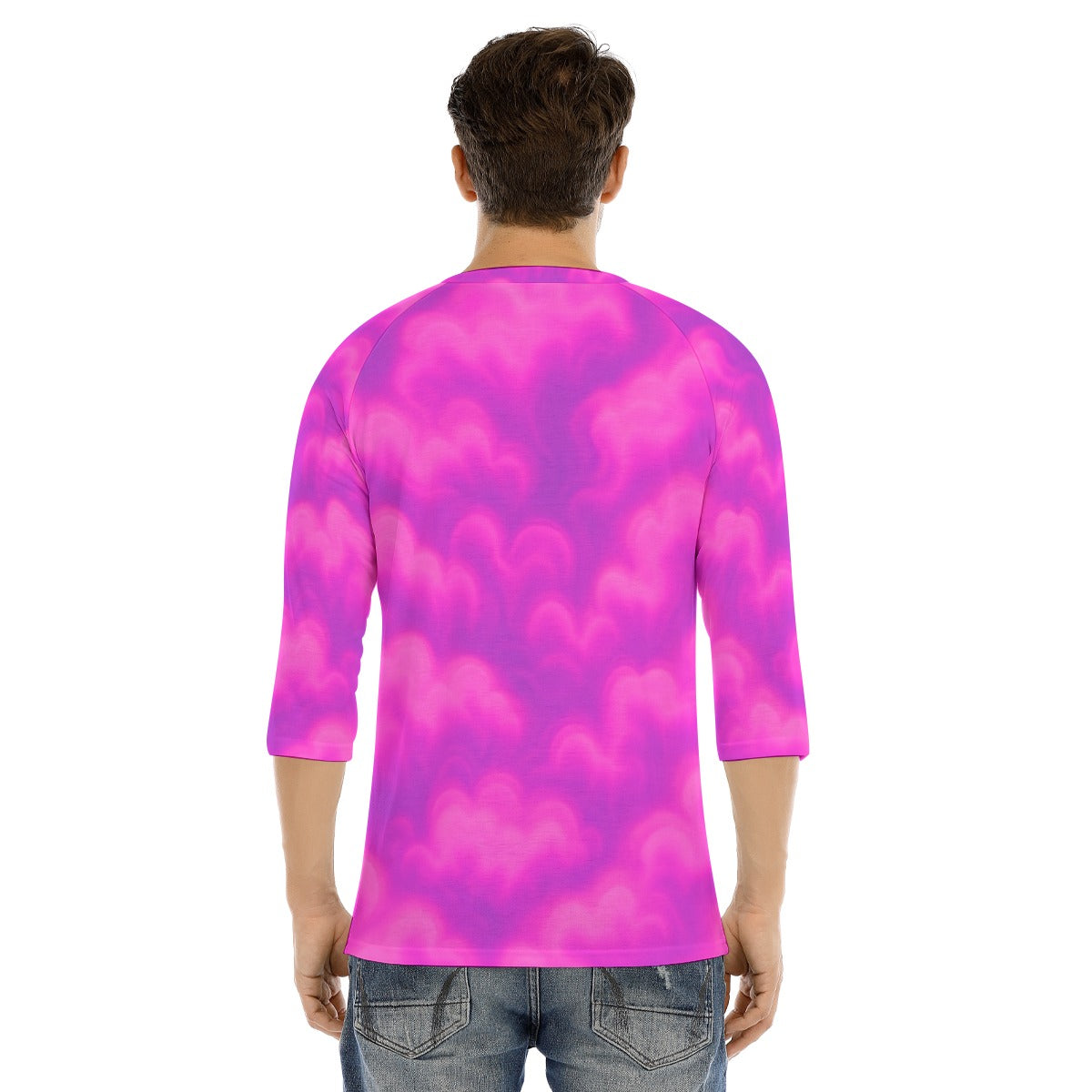 Men's Bracelet Sleeve T-shirt With Button Closure - view 4