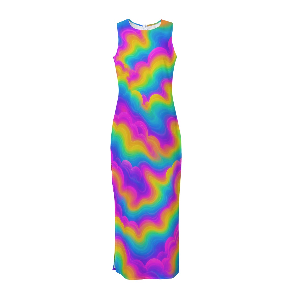Women's Beach Perspective Chiffon Sleeveless Dress