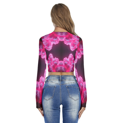Women's Round Neck Crop Top T-Shirt