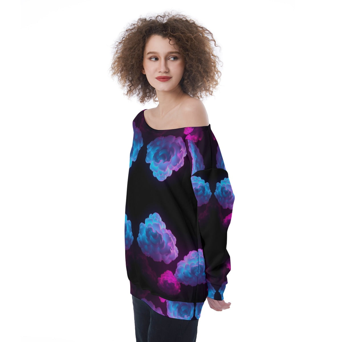 Women's Off-Shoulder Sweatshirt