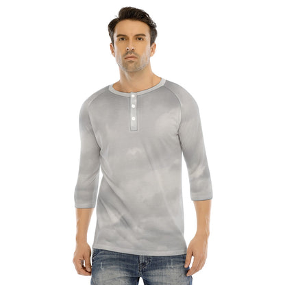 Men's Bracelet Sleeve T-shirt With Button Closure - view 1