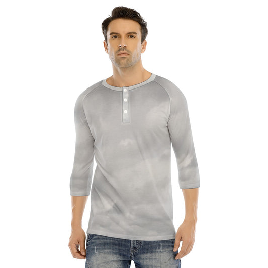 Men's Bracelet Sleeve T-shirt With Button Closure - view 1